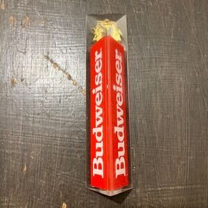 Vintage Budweiser Beer Tap Handle Topper Red Gold Eagle Bar Man Cave Pub Retro
